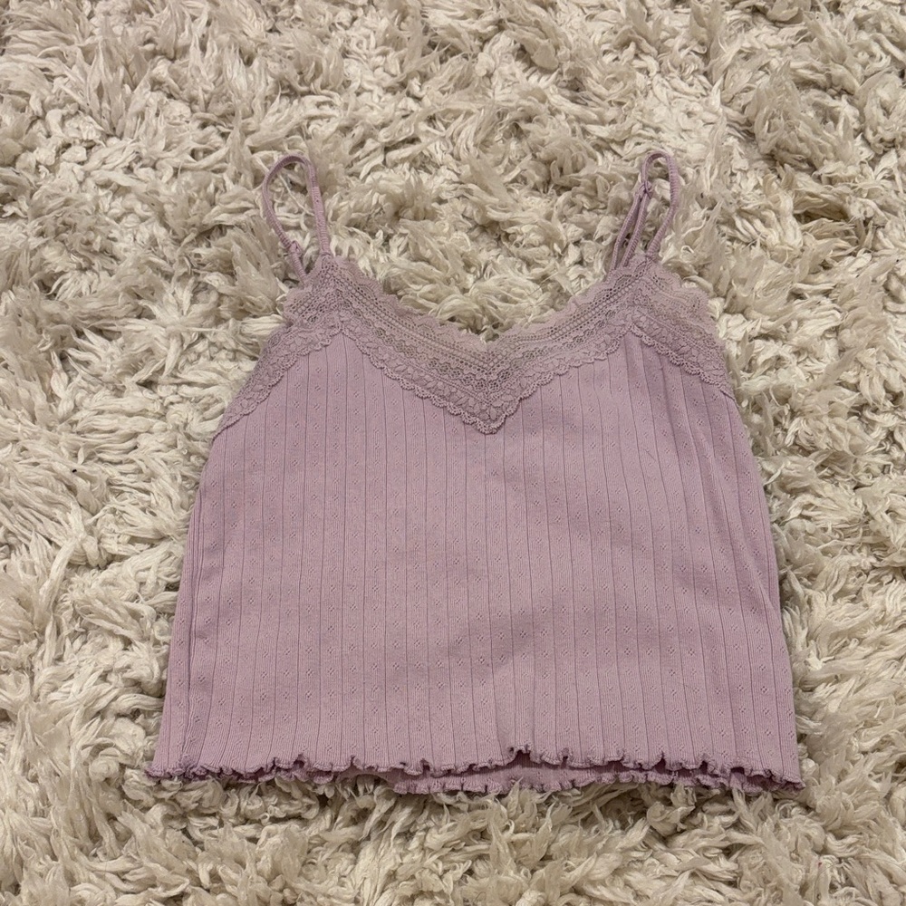 American Eagle Lace Trim Lilac Camisole
